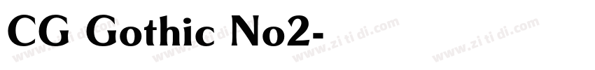 CG Gothic No2字体转换